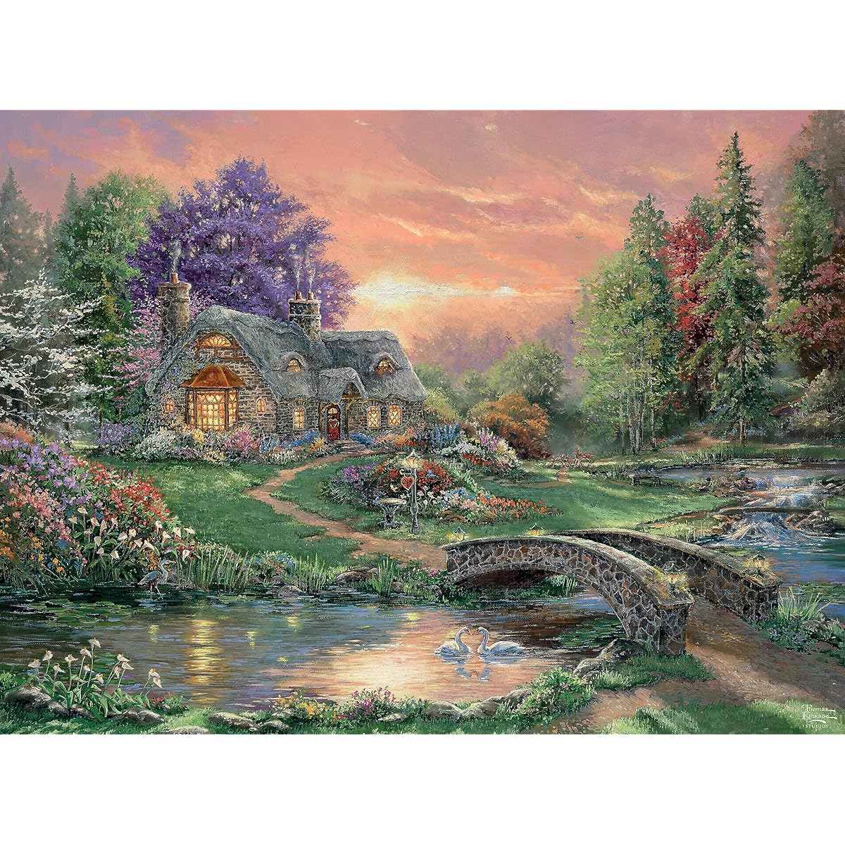 Silver Select Thomas Kinkade Sweetheart Retreat 1000 Piece Jigsaw Puzzle