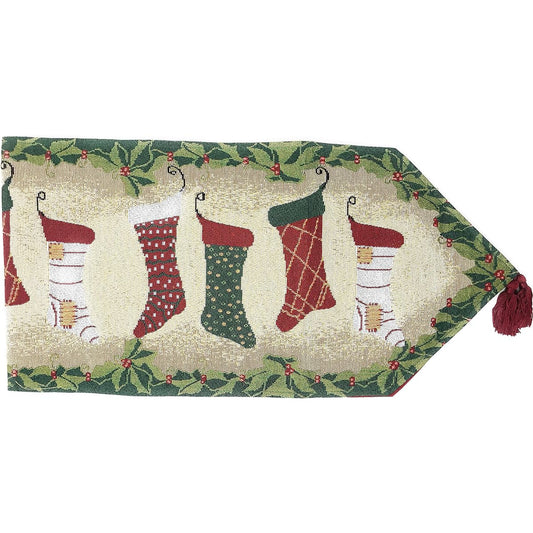 (13 X 90) - Tache Decorative Christmas Tapestry Hang My Stockings By the Fireplace Table Runners
