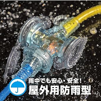 HATAYA 2P Extension Cord for Outdoor Use (Rainproof) Cord 10m Thickness 2.0㎟ 3 Outlets Comes with Outlet Rainproof Cap Built-in Pilot Lamp Comes with Ex-Band FX Extension Cord FX-103(Y) Yellow for Home Use, Factory Use, Construction Sites