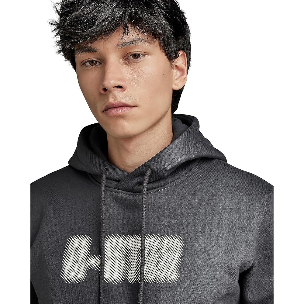 [G-Star Low] Hoodie Sweatshirt Men's Regular Fit DOTTED HOODED SWEATER
