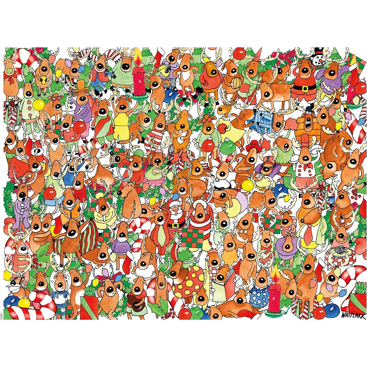 Ceaco - Holiday - Reindeer and Santa - 300 Piece Jigsaw Puzzle