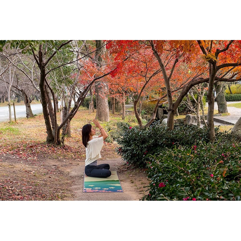 Yoga Instructor Certified Yoga Mat "Tatami Yoga" SAKURA Fuji (#8237200) Approximately 60 x 180cm Thickness 6mm (Back: PVC) Domestic Igusa Igusa Mat Yoga