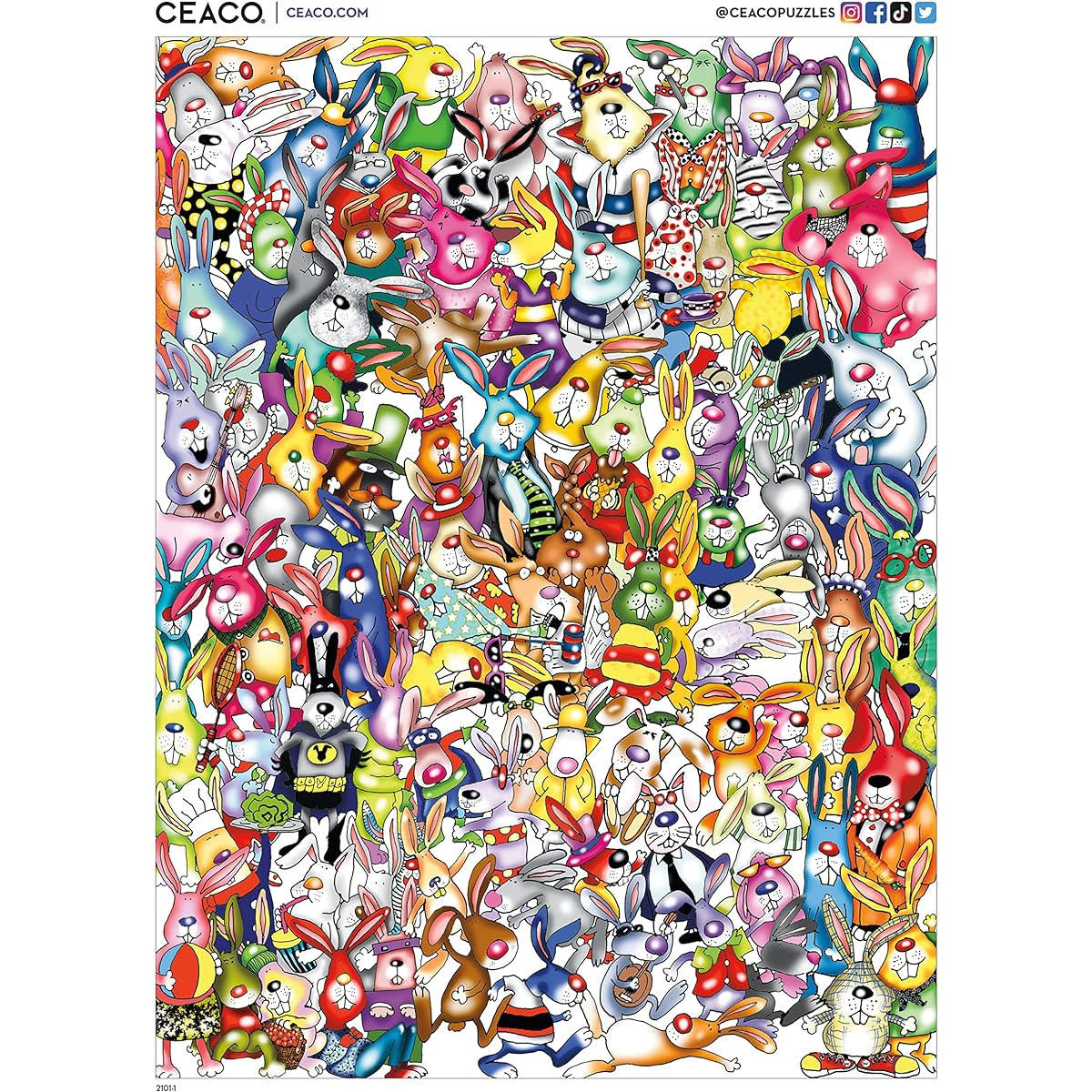 Ceaco - Kevin Whitlark - 100 Rabbits and Carrots - 300 Piece Jigsaw Puzzle