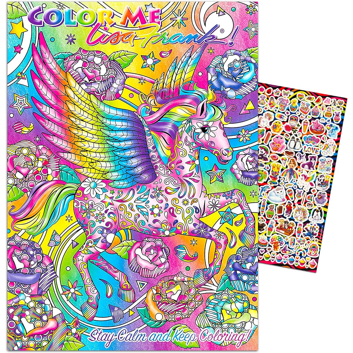 Lisa Frank Adult Coloring Book Lisa Frank Adult Coloring Book with 1200 Bonus Stickers (Lisa Frank Bundle)