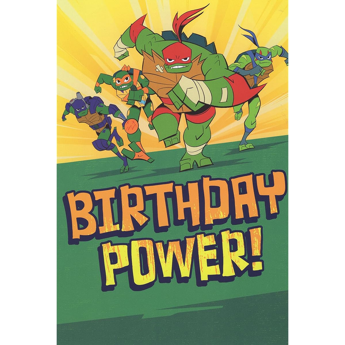Teenage Mutant Ninja Turtles Happy Birthday Card - Hoping Nothing Stand Between You and an Awesome Birthday!