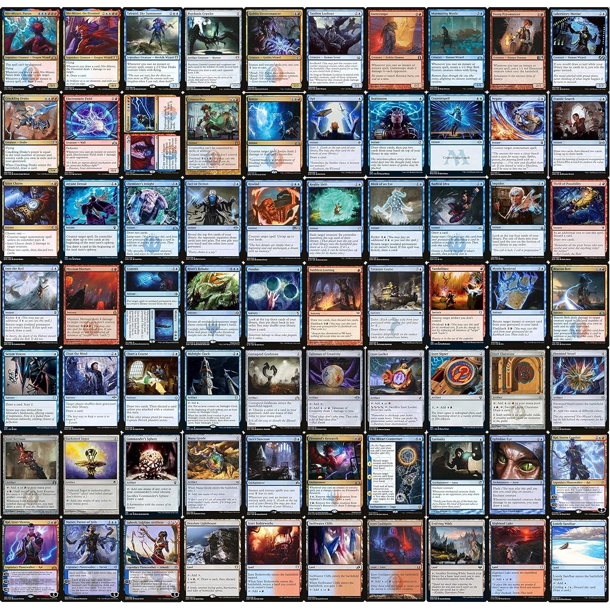 Niv-Mizzet Commander Deck - Izzet Spells - Blue Red Storm - EDH - 100 Cards - Custom Magic the Gathering Deck - Very Powerful!