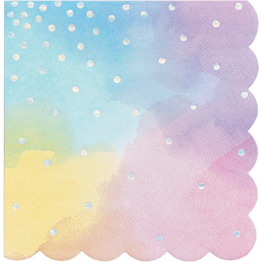 48 Iridescent Party Drinking Napkins
