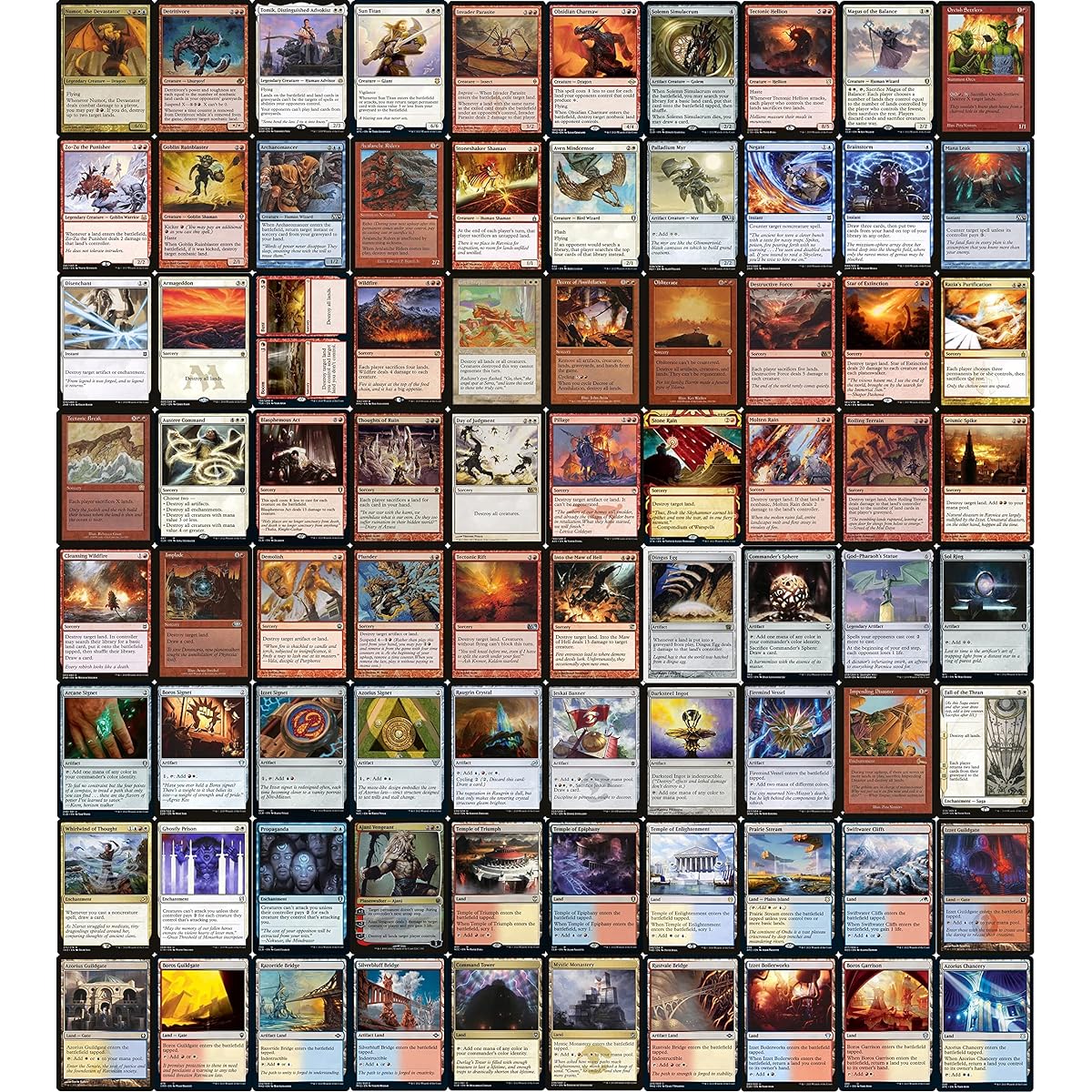 Elite Commander Land Destruction Deck Jekai Red Blue White EDH Numot The Devastator 100 Card Custom Magic the Gathering Deck Very Powerful!