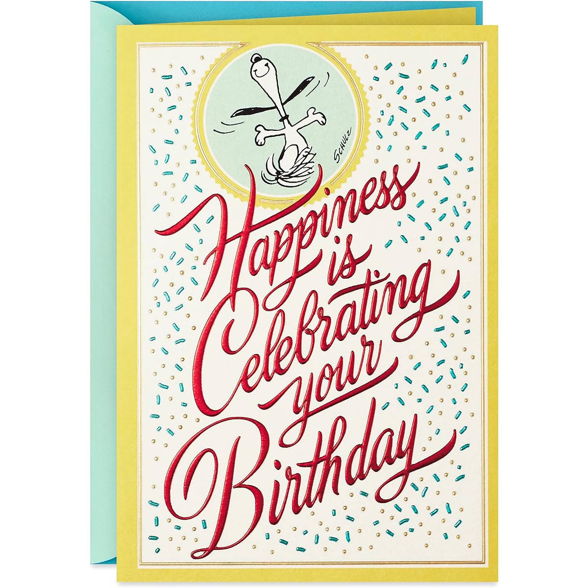 Hallmark Peanuts Birthday Card (Snoopy, Happiness)