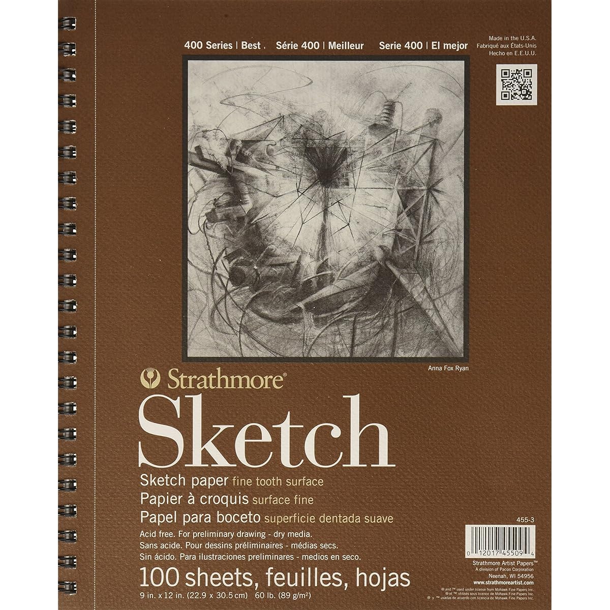 Strathmore Series 400 Sketch Pads 9" x 12" - 100 Pads. 9-x-12-Inch 43216-97593