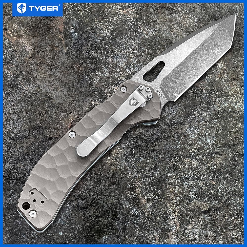 [Domestic genuine product] Tyger (Tiger) Japanese instruction manual included K4 EDC folding pocket knife (SAND)
