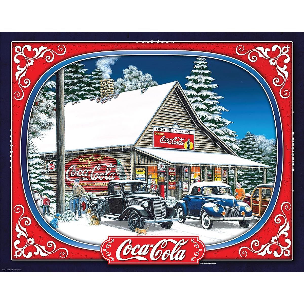 Springbok 1500 Piece Jigsaw Puzzle Coca-Cola Holiday Tidings - Made in the USA 500 Multi