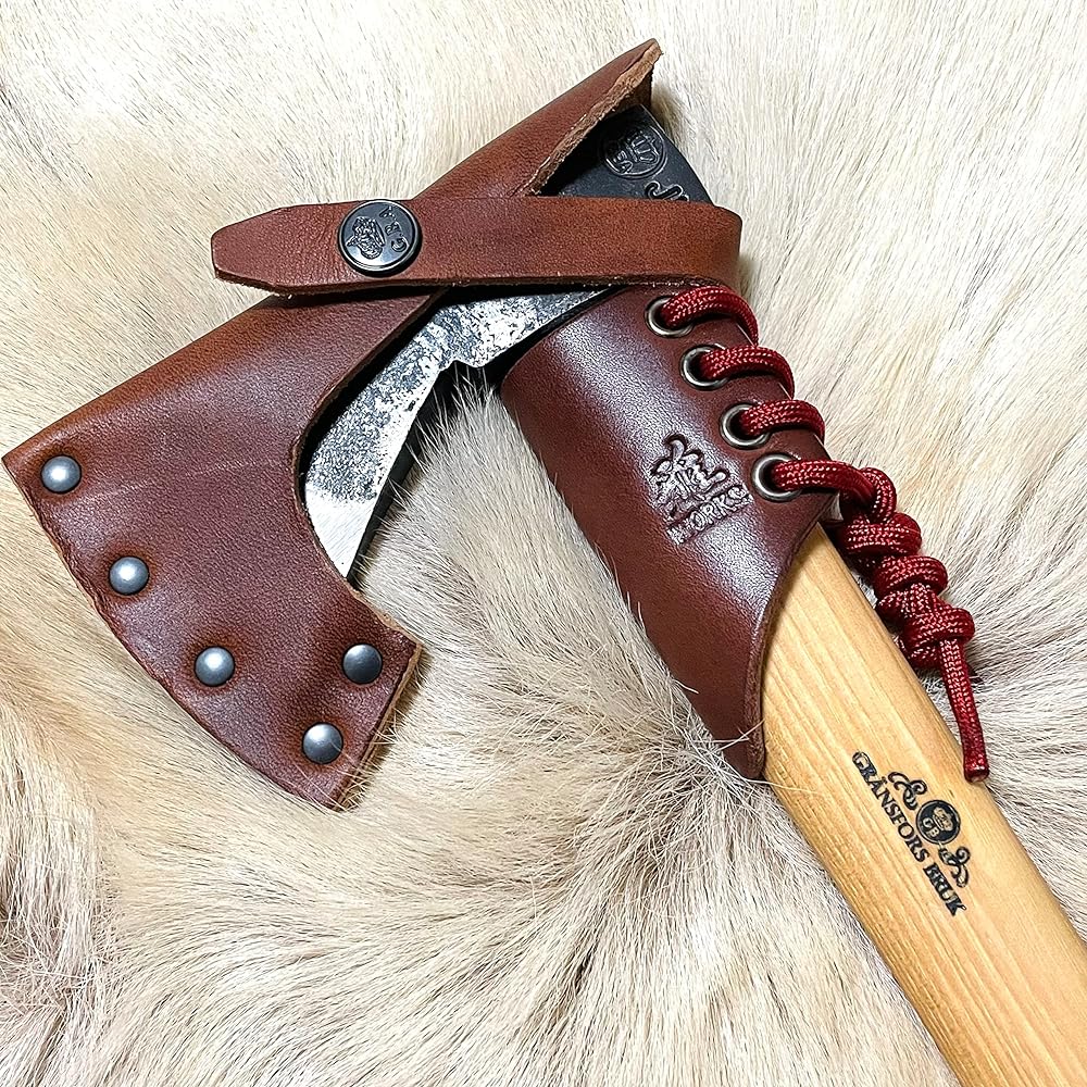Grensforsch Outdoor Ax Neck Guard Neck Guard Ax Cover (Brown)
