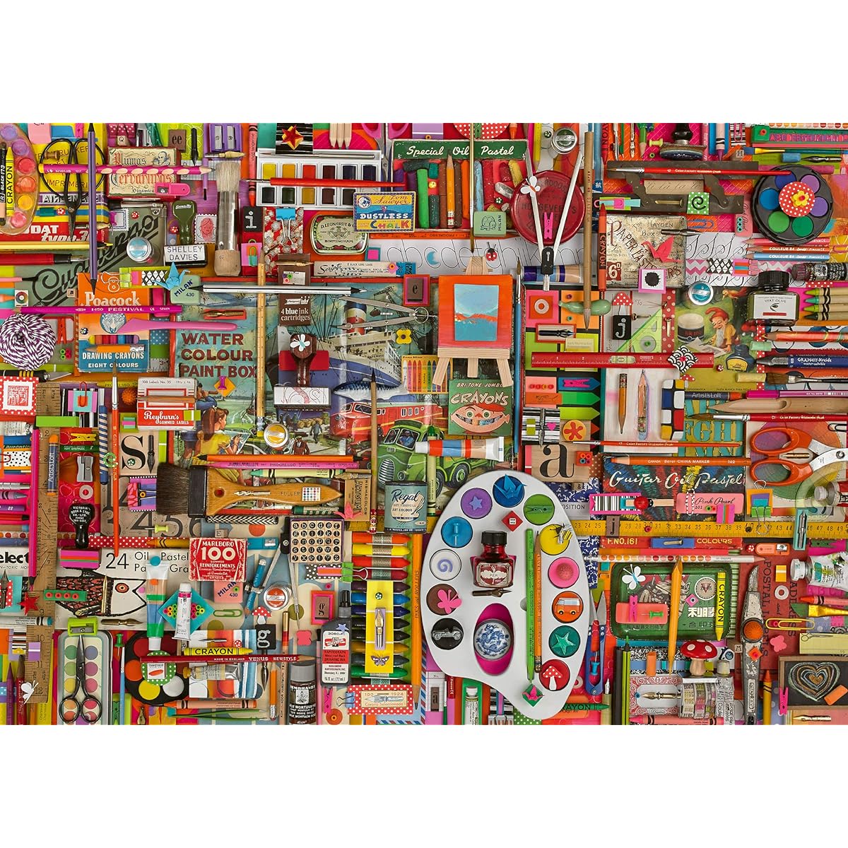 Vintage Artist Materials Puzzle 1,000 pieces: Adult Puzzle Shelley Davies