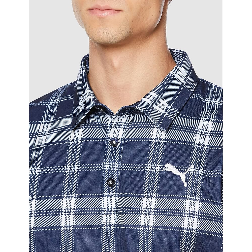 [PUMA] Golf Shirt Check Graphic SS Polo Shirt Men's