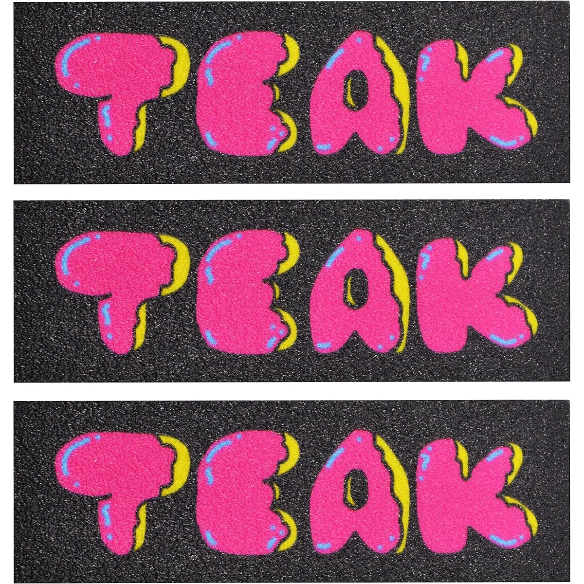 Teak Tuning Premium Fingerboard Skate Grip Tape, Cheek Donut Edition, 38mm x 114mm, Pack of 3