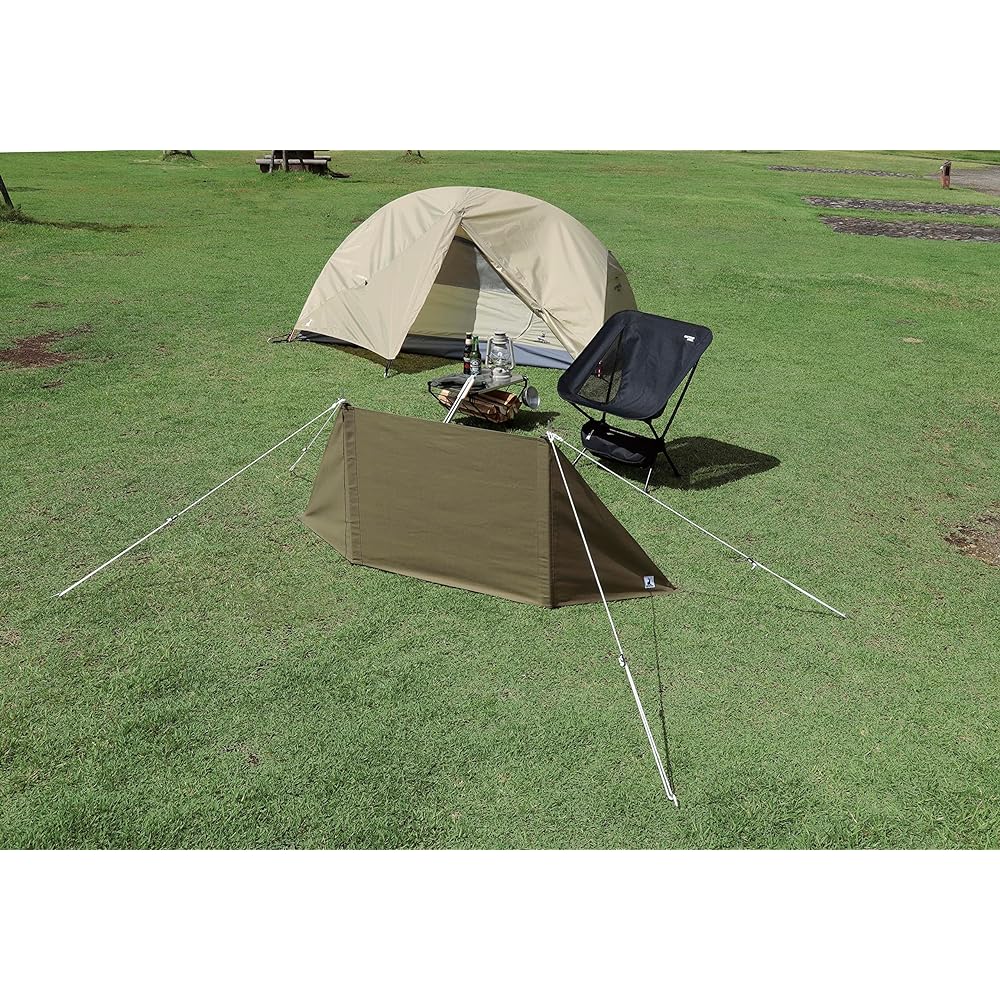 CAPTAIN STAG Campfire Campfire Windshield Bonfire Reflector Bonfire Windscreen 170 Flame Retardant Fabric Storage Bag Included [Olive/Brown Duck/Black] FIRE PROOF UP-2710/UP-2711/UP-2712