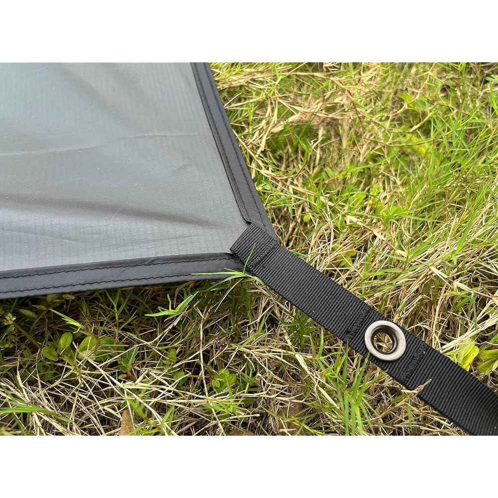 HIKEVICTOR Tent Sheet, Water Pressure Resistance 5000mm, Waterproofing, Ground Sheet, Leisure Sheet, Double Sided Waterproof, Sunshade Treatment, UV Protection, Lightweight, Storage Bag Included, Climbing, Outdoors, Picnic Camping, Hiking, 180*210cm (Bla