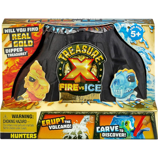 Treasure X Fire vs Ice Action Figures - Multicolor Hunter Pack Ages 5+ (New Version)