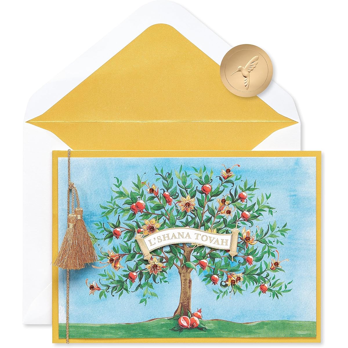 Papyrus Rosh Hashanah Card (Health and Happiness)