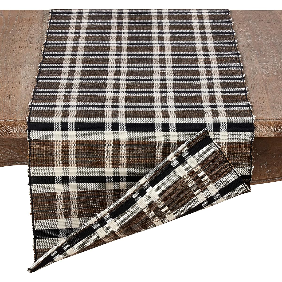 SARO LIFESTYLE 805.N1672B Calama Collection Water Hyacinth Lattice Woven Table Runner 16" x 72", Natural