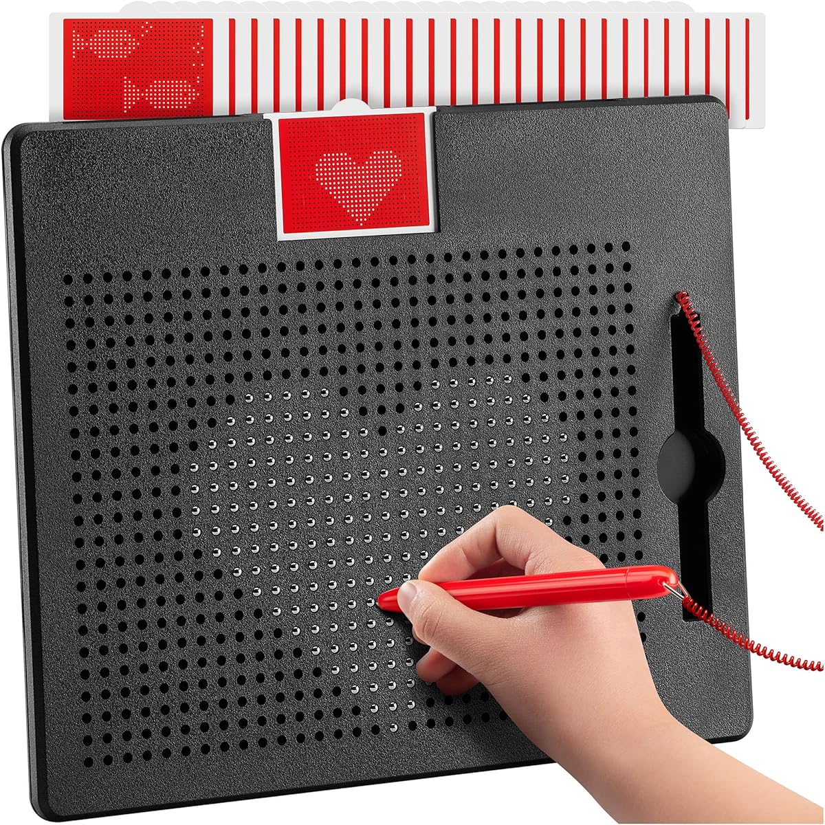 AYNAT FUN Magnetic Drawing Board for Toddlers & Kids with Beads and Drawing Stylus - Toddler Doodle Board & Sketch Toys for G