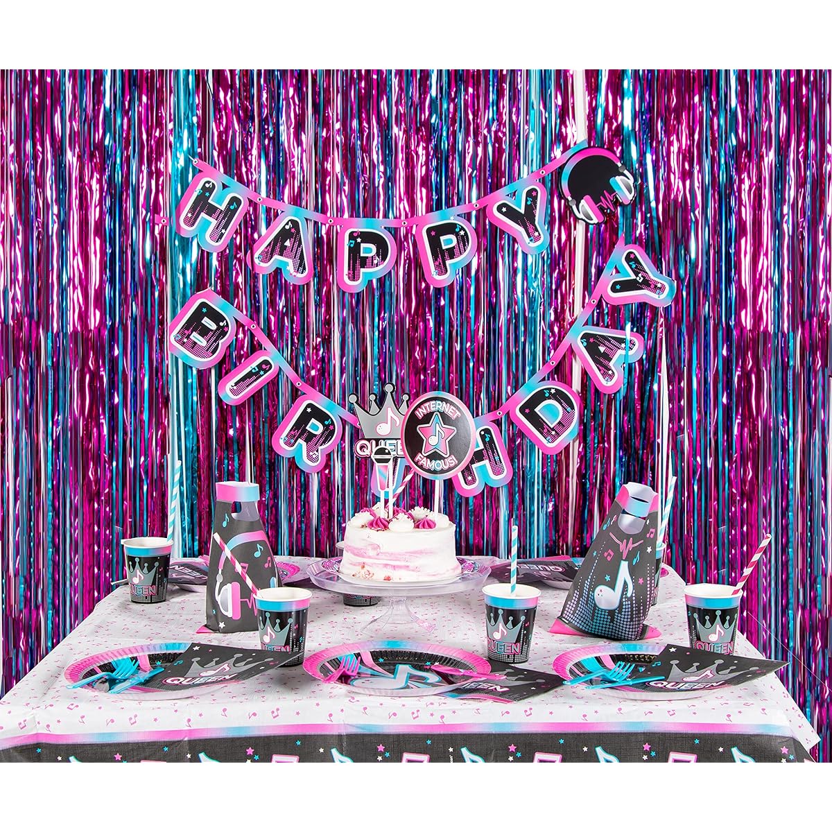 Amscan 9913868 - Internet Famous Party Table Decorations - 7 Pack & Confetti Scatters