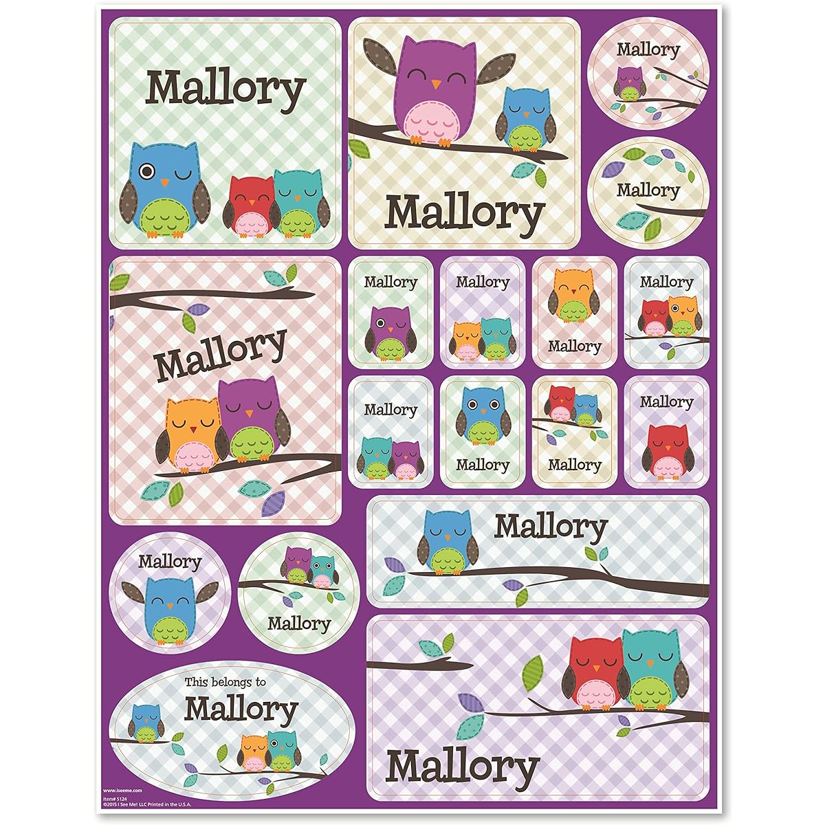 Kids Stickers, Owl - I See Me!