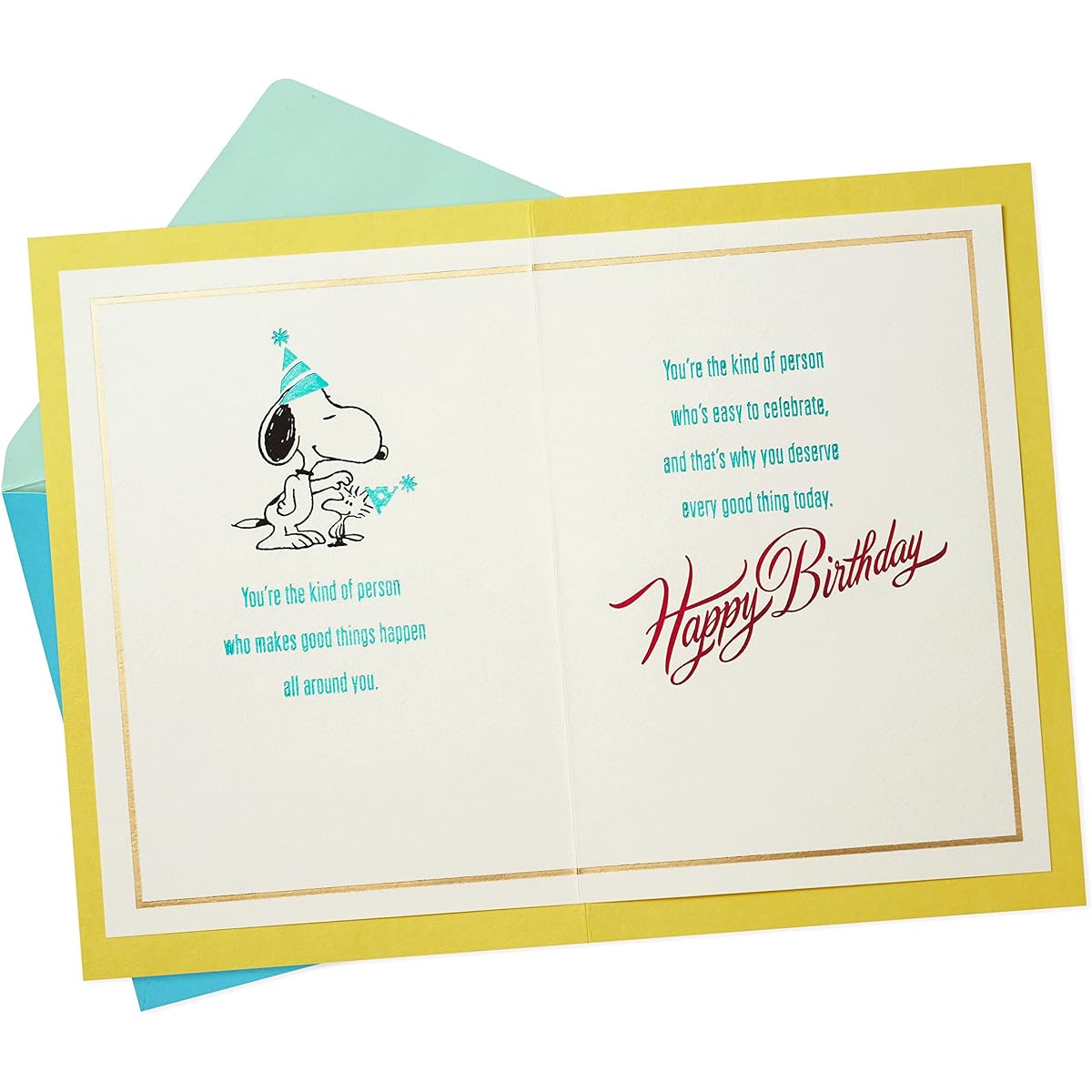 Hallmark Peanuts Birthday Card (Snoopy, Happiness)
