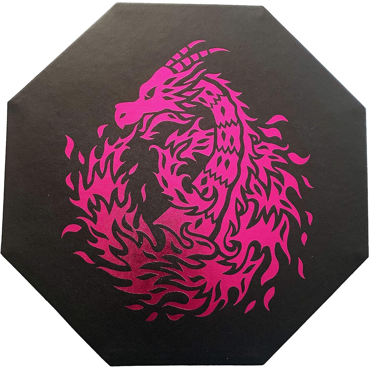Fantasydice - Pink - Fire Dragon - Dice Tray - 8" Octagonal with Lid and Dice Staging Area - Holds 5 Sets Dice (7/Standard) for All Tabletop RPGs Like D&D, Cthulhu, Shadowrun, and More