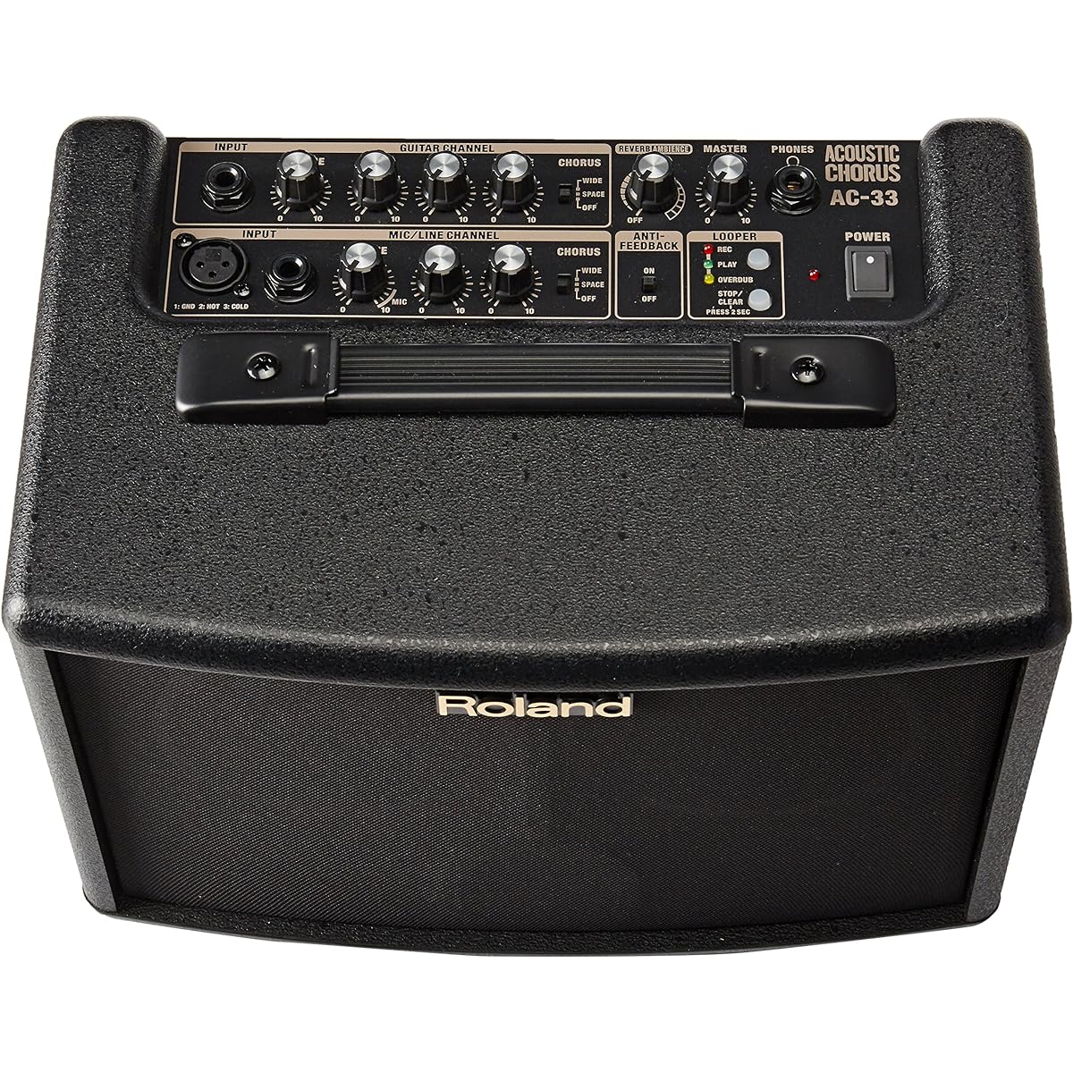Roland Acoustic Guitar Amplifier 15W+15W Black AC-33