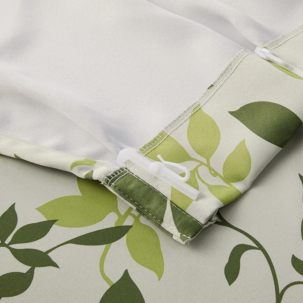 Arie Blackout Curtains Citrus Set of 2 100 x 200cm Green