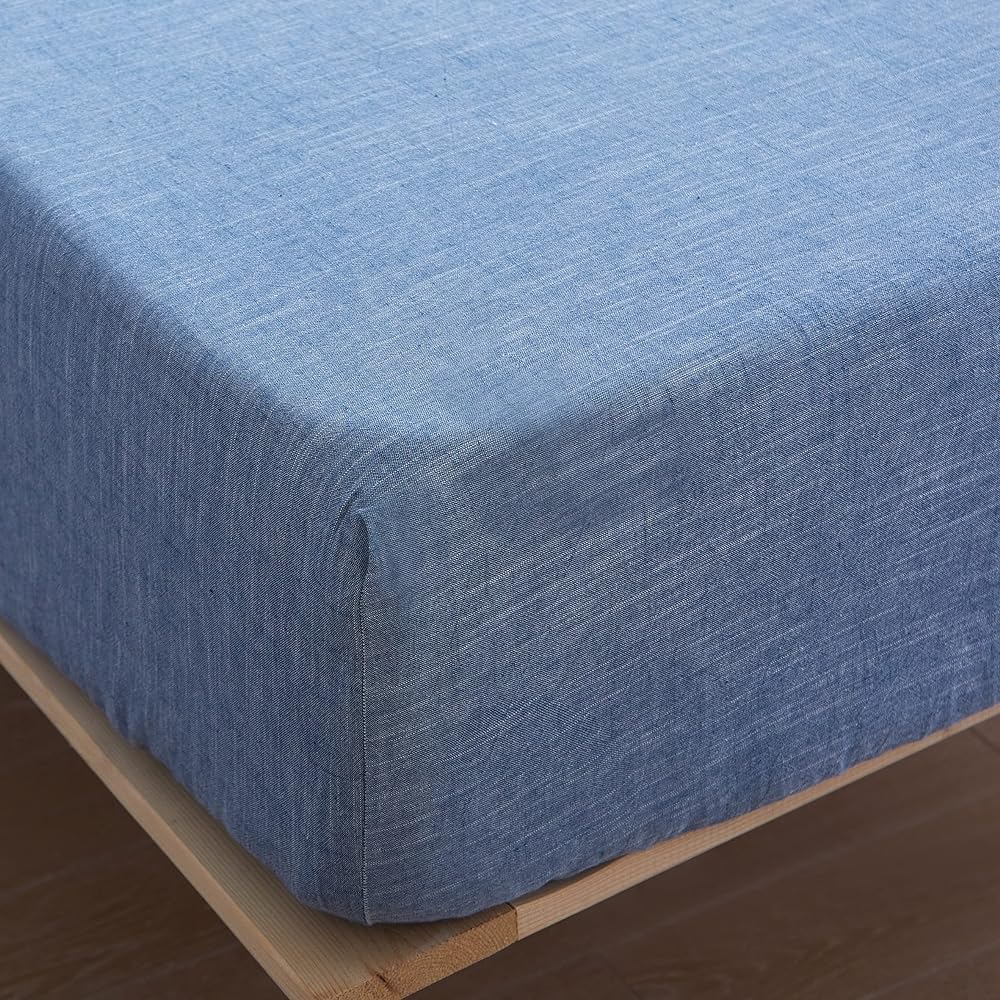 HOMICIA Bedding Cover Set, Single, Duvet Cover Set, Duvet Cover, Fitted Sheet, Pillowcase, Hemp Cotton, Linen/Cotton Material, Washed Texture, Stylish, Simple, Washable, All Seasons, Plain, For Both Japanese and Western Style, Best Value for Money, 3 Pie