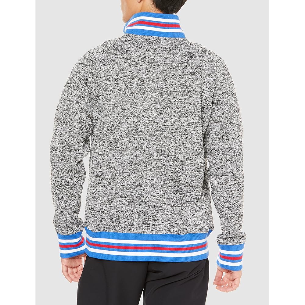 Champion C3-WG608 Men's Long Sleeve Static Care Script Logo Half Zip Jacket