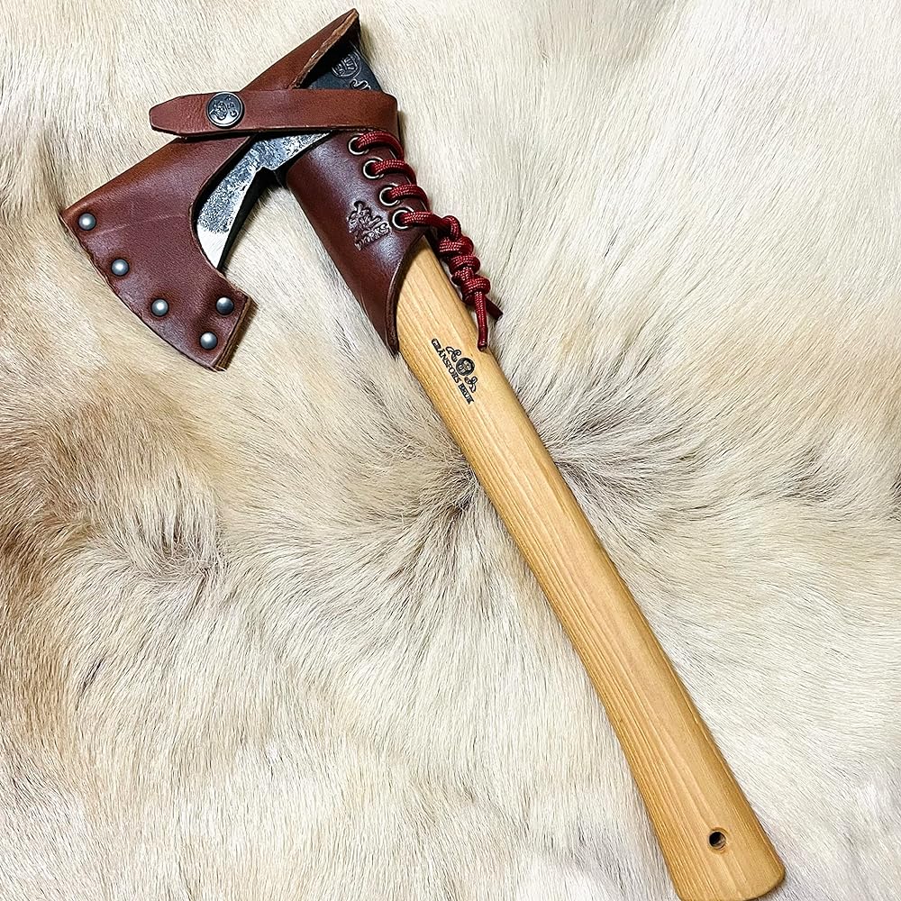 Grensforsch Outdoor Ax Neck Guard Neck Guard Ax Cover (Brown)