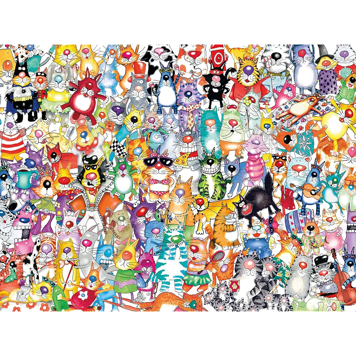 Ceaco Jigsaw Puzzle 100 Dogs, One Cat and a Fish, 300 Pieces