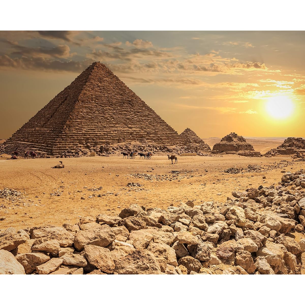 CVPuzzles Jigsaw Puzzle Egyptian Pyramids 504 Piece 16" x 20"
