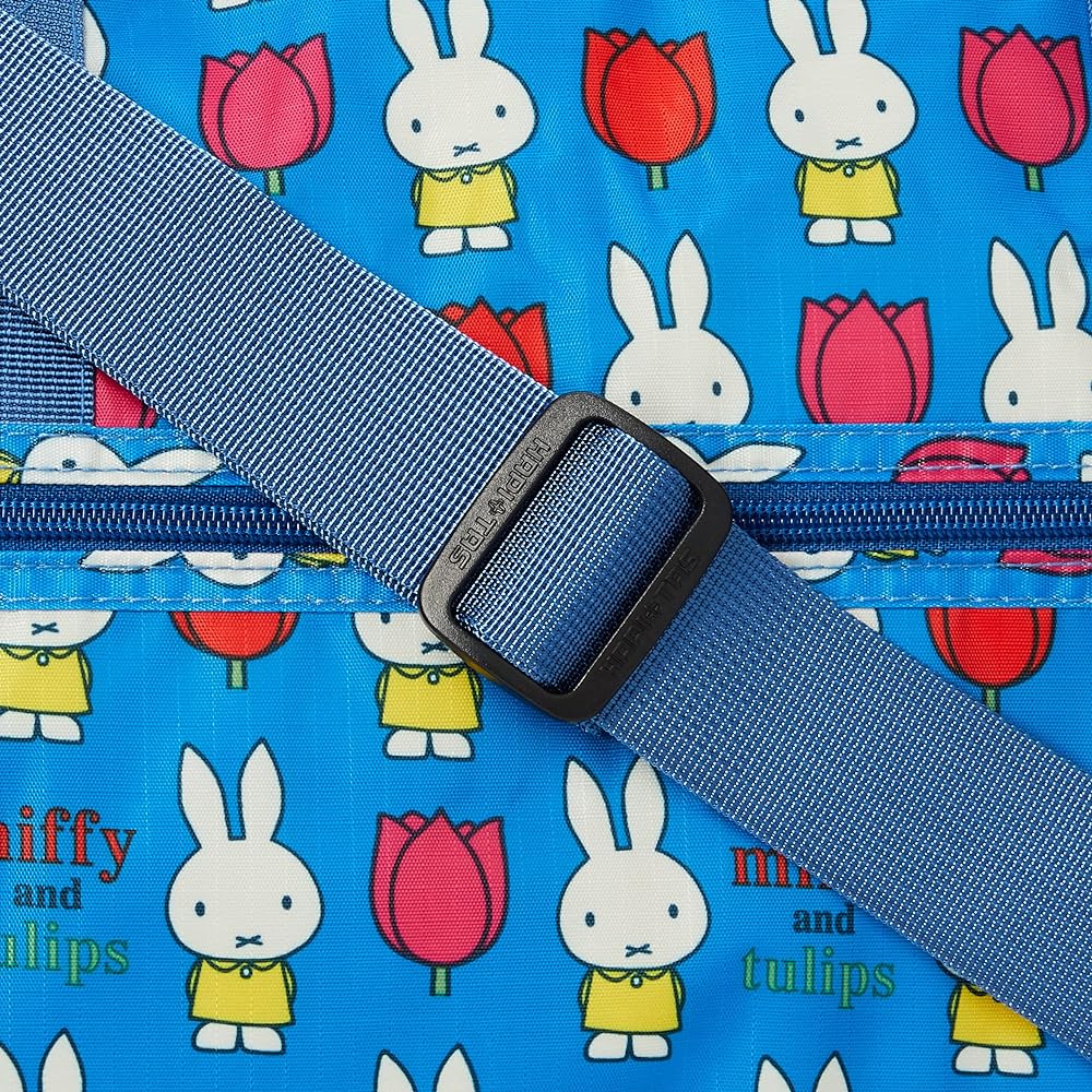 [Siffle] Keep it small and use it big! Convenient carry-on folding bag series for travel Folding Boston bag series has sold over 18 million pieces! dickbruna Miffy×siffler 500kg B124.Tulip Blue