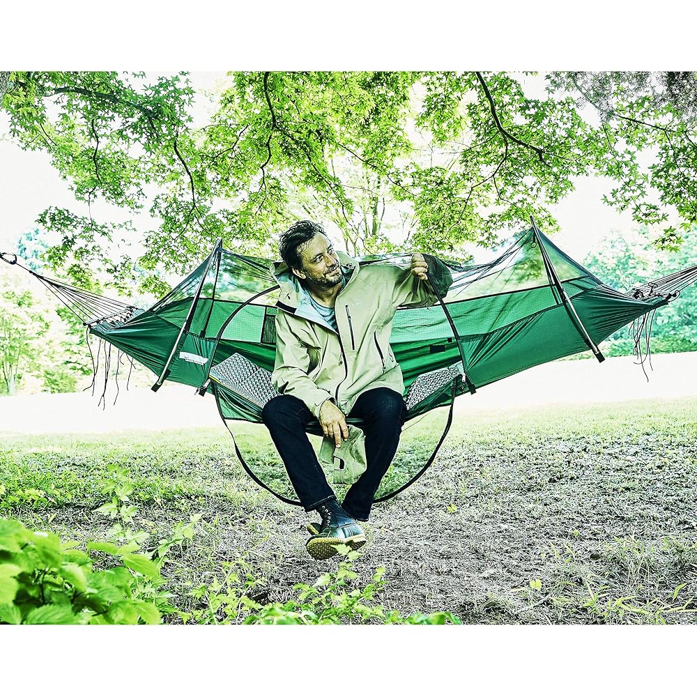 Hammock used by the US Navy Lawson Hammock New model [Japanese genuine product] Blue Ridge Camping Hammock with dedicated suspension strap Lawson Hammock Hammock Solo Tent Blue Ridge Camping Hammock