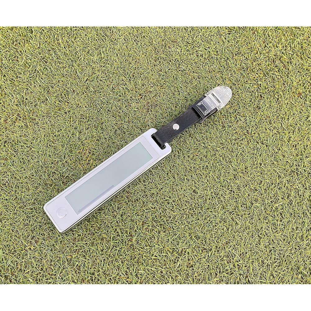 Golf green inclinometer & putter cover holder 2-way specification Eliminates 3 putts Reads the line between the ball and the cup on the green (Silver)