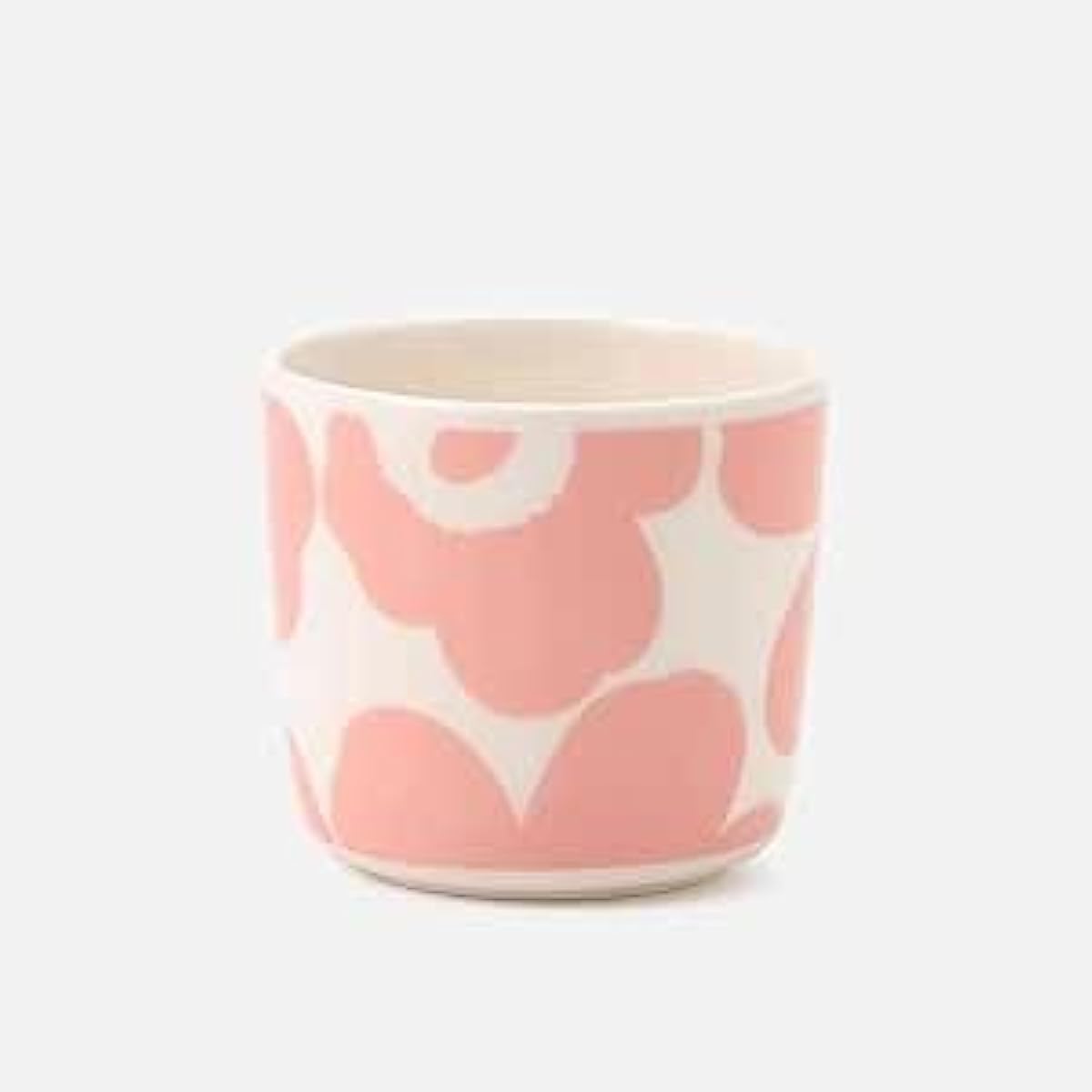[Japan Limited] marimekko Unikko Latte Mug (No Handle) 200ml Coral Pink No.130(71) Set of 2 pieces in the same color and pattern marimekko unikko