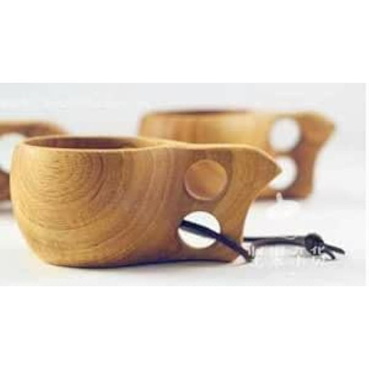 [KUKSA] Set of 2 handmade mugs for outdoor activities and mountain climbing Scandinavian wooden Finnish miscellaneous goods