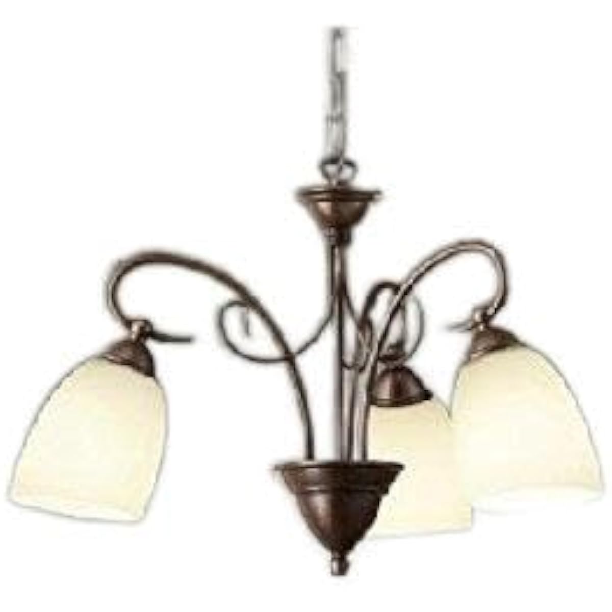 DAIKO LED Chandelier with lamp ~4.5 tatami LED bulb 7.2W (E26) x 3 lights Light bulb color 2700K Easy installation White DCH-38778Y