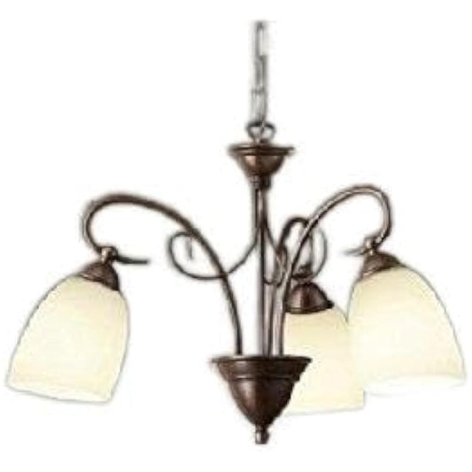 DAIKO LED Chandelier with lamp ~4.5 tatami LED bulb 7.2W (E26) x 3 lights Light bulb color 2700K Easy installation White DCH-38778Y