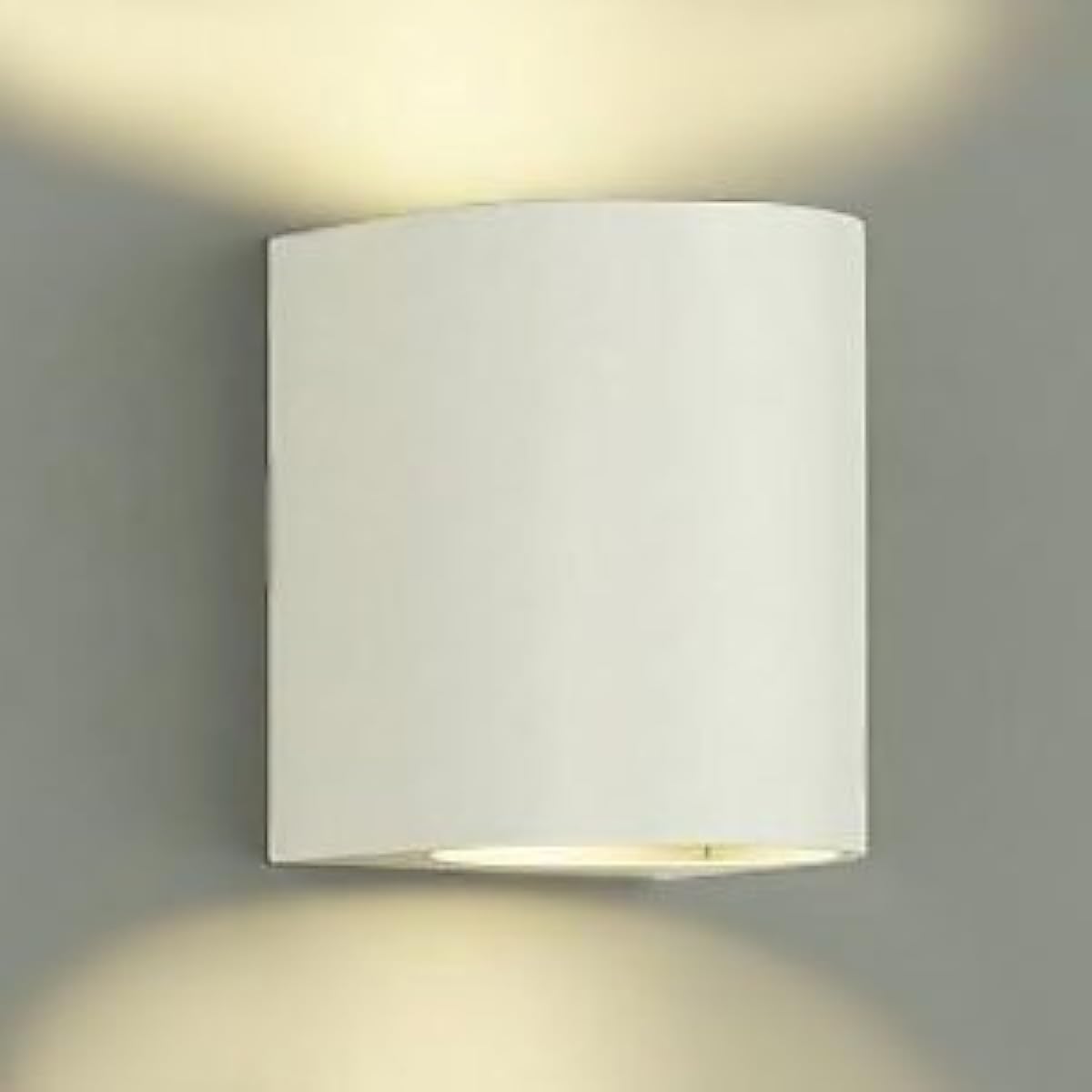 Daiko Electric DAIKO LED bracket light with lamp, pullless, movable light source, LED unit flat type (diameter 90mm), 6.2W x 2 lights, wide angle (top), medium square (bottom), bulb color, 2700K, electrical work required, white DBK-38887Y