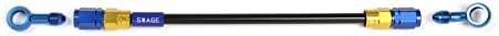 SWAGE LINE Easy Order Hose General Purpose Hose Aluminum (Gold/Black) Black Smoke Hose Banjo Adapter Included (Straight +20 degrees) 675mm GAKB-1112M-0675