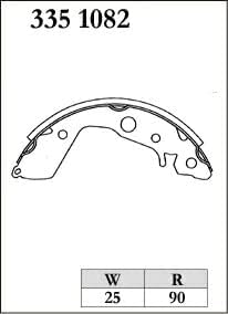 Dixel RGM type brake shoe 3351082 Honda N-BOX/N-BOX Custom N-BOX+/N-BOX+ Custom N-ONE N-WGN/N-WGN Custom Zest/Zest Sport/Zest Spark Life