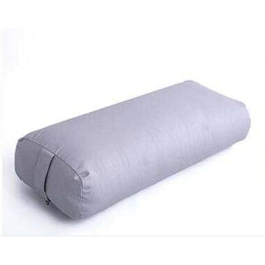 [Cotton Fabric/Square] Yoga Bolster - Length 68 cm x 24 cm x Thickness 18 cm - Cover is removable and washable (Gray)