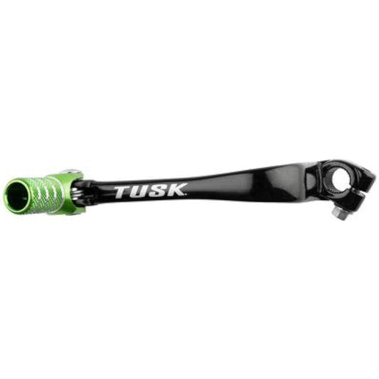 TUSK folding shift lever black/green tip --Kawasaki KLX110 2005-2015