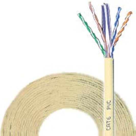 Tsushin Kogyo CAT6 LAN cable (300m roll) TSUNET-1000E AWG24-4P (cream)